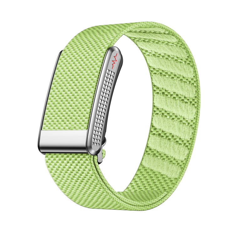 Silver Smart Band With Mint Green Strap