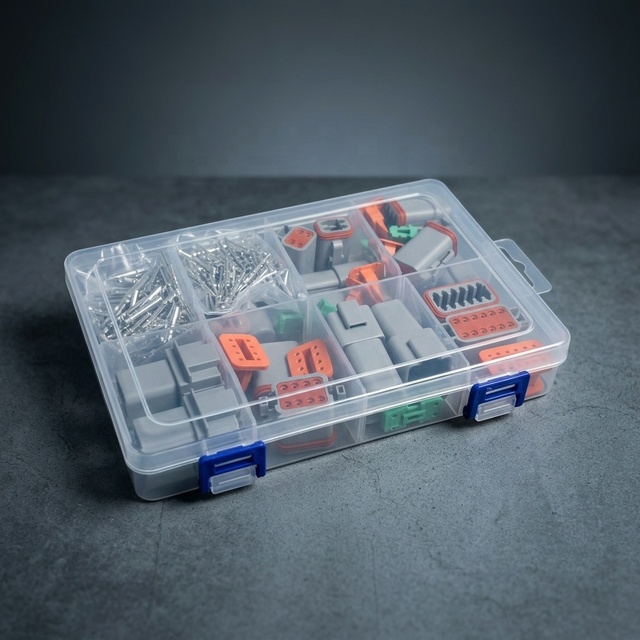 Hot Selling DT DTM Assembly Kit 198pcs 2P/3P/4P/6P/8P/12P Connectors Solid Pins IP68 Stamped Terminals Male/Female PA66 ISO9001