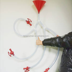 משפך שתייה באיכות גבוהה כלים משקה מפלגה פופולרי 4 צינור בירה פלסטיק - Product Image 3