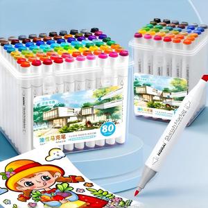 Marqueurs d'art à double pointe à base d'alcool, ensemble <span class=keywords><strong>de</strong></span> marqueurs <span class=keywords><strong>de</strong></span> <span class=keywords><strong>dessin</strong></span> pour enfants pour la coloration <span class=keywords><strong>et</strong></span> l'illustration - Product Image 6