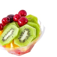 Boîtes d'emballage en plastique jetables personnalisées en PET pour salades, fruits, sushis, bonbons, à emporter