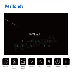 Placa de inducción incorporada 3 quemadores Zona grande <span class=keywords><strong>para</strong></span> paella Buen precio 6800W Control táctil Superficie de vidrio Estufa eléctrica Estufa - Product Image 2