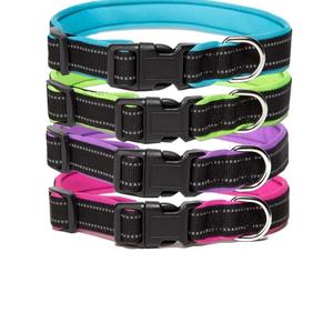 Nylon weich gepolsterte hund kragen mit reflektierende strap für mittlere und große hund - Product Image 1