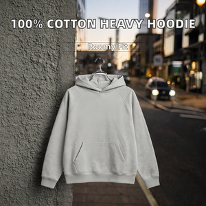 Sudadera con Capucha para Hombre, 100% Algodón, Felpa, Gruesa, Estilo Holgado, para Invierno - Product Image 2