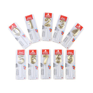 0-9 Verjaardagskaars Feestartikelen Verjaardagsdecoratie Goud Nummer Kaars Voor Jubileum Huwelijksfeest Kaarsen - Product Image 6