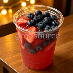 Taza de Té de Frutas Artificiales de 500ml con Fresas y Arándanos Realistas, Bebida de Jugo de Bayas Artificial, Adorno de Plástico para Exhibición en Tiendas de Leche - Product Image 2