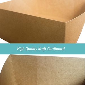 Caja de Regalo de Papel Kraft Marrón de Lujo con Tapa, Cajas de Embalaje de Cartón Plegables <span class=keywords><strong>para</strong></span> Bodas, <span class=keywords><strong>Cumpleaños</strong></span>, Venta al por Mayor - Product Image 4