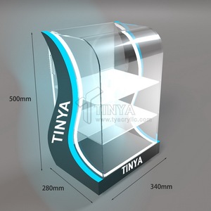 Présentoir de Comptoir Personnalisé en Acrylique pour Tabac avec Éclairage LED, Vitrine à Cigarettes à 3 Niveaux pour Magasin de Détail avec Porte Verrouillable et Éclairage pour Cigares - Product Image 5