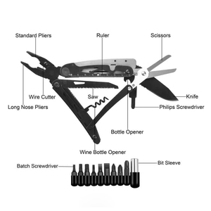 2025 Hot Bán <span class=keywords><strong>Multitool</strong></span> cho nam giới <span class=keywords><strong>New</strong></span> 12-in-1 Công Cụ Bỏ túi màu đen cho cắm trại đi bộ đường dài hoạt động ngoài trời Logo tùy chỉnh dịch vụ OEM - Product Image 6