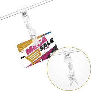 Thấp Kệ nhãn giá tùy chỉnh <span class=keywords><strong>TAG</strong></span> chủ nhựa rõ ràng Pop Clips cho cửa hàng tiện lợi - Product Image 4