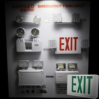 Panneau de signalisation d'urgence à LED à prix d'usine, vente chaude, éclairage latéral en polycarbonate, lumière blanche, batterie au lithium, 3 heures d'autonomie en cas d'urgence