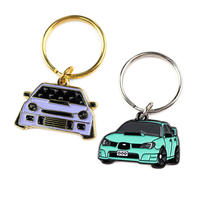Porte-clés en alliage de zinc personnalisé avec logo, en forme de voiture, durable, souvenir automobile, cadeau en gros
