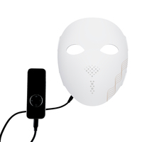 Masque facial professionnel 4D LED en silicone pour photothérapie, appareil de beauté à lumière thérapeutique portable