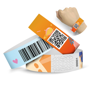 Printable Disposable PP Paper Wristbands Waterproof Identification Party Bracelet Tickets Tyvek Wristbands for Events and Party