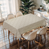 Nappe en PVC tissé floral RNPT, moderne, imperméable et anti-taches, rectangulaire, pour cuisine, salle à manger, maison