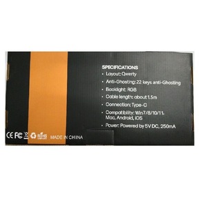 BAJEAL K101 61 Key Mechanical Gaming <b>Keyboard</b> RGB Backlit <b>Wired</b> Programmable Anti Ghosting Compact Design - Product Image 3