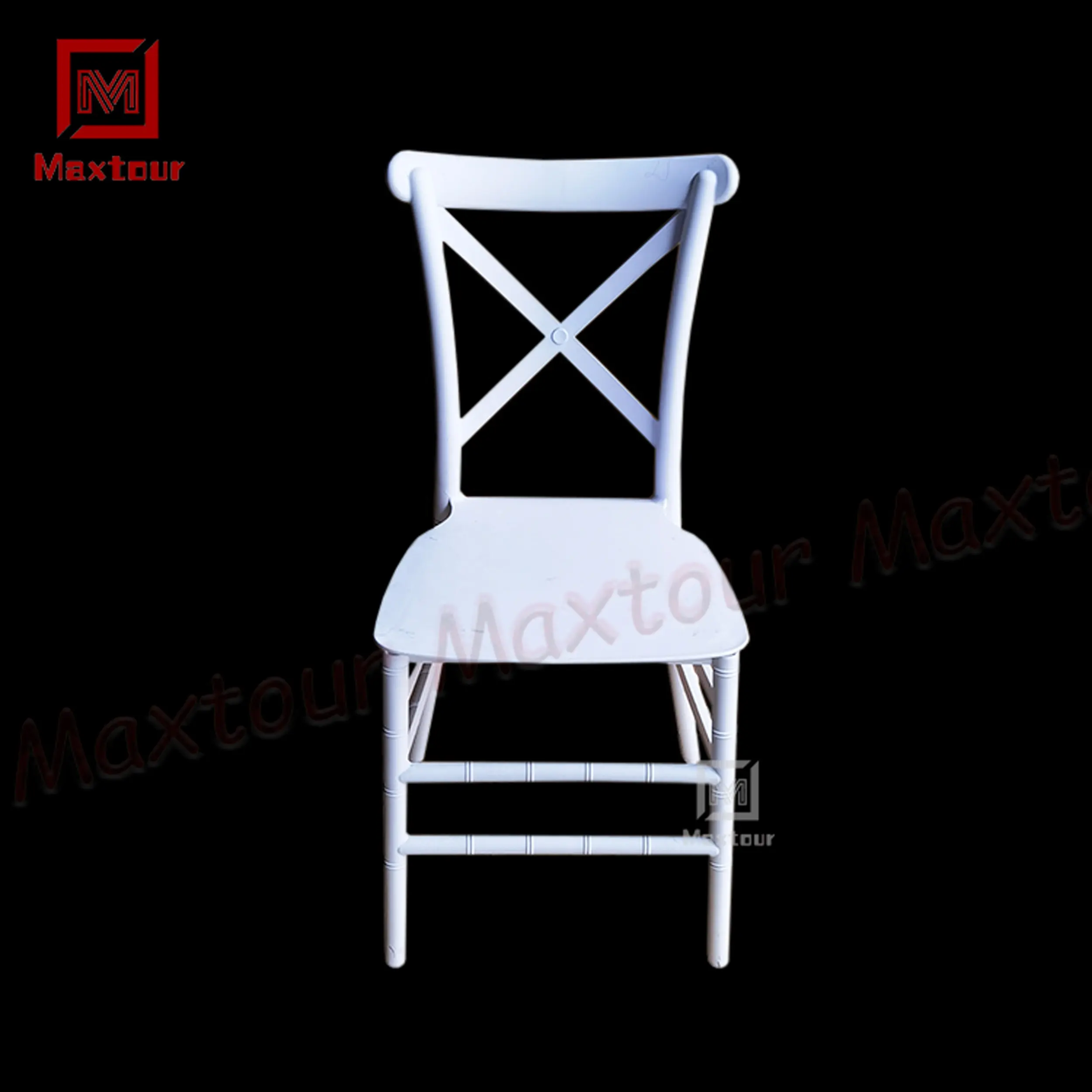 Adult Size Resin Tiffany Plastic Chair X Cross Back Chair Wedding Event White Chiavari Chair