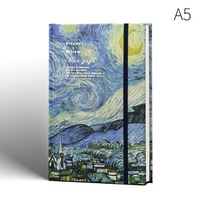 Carnet de voyage A5 personnalisé unique, couverture rigide, fournitures scolaires avec couverture en papier et reliure cousue, vente en gros