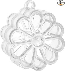 Paquete de <span class=keywords><strong>12</strong></span> cajas de dulces con forma de flor acrílica, contenedores de plástico Lucite transparente, estantes de exhibición de diseñador para bodas, favores de fiesta - Product Image 2
