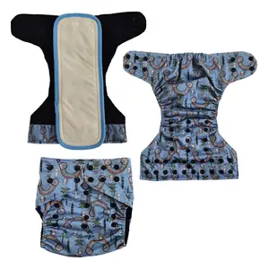 Diaper Reusable Washable Adjustable 1 Pocket AWJ Inner Cloth Diaper Pocket Nappies For Babies