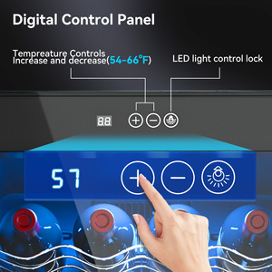 Refrigerador de Vino Eléctrico con Capacidad para 28 Botellas, Doble Zona, Control Táctil Digital, Luz LED, para Cocina, Oficina, Hogar, Bar - Product Image 3