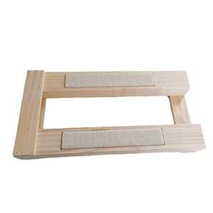 Wooden <b>Cat</b> <b>Scratching</b> <b>Post</b> Double Layer Vertical Hemp Rope Style Durable <b>Cat</b> Stand Minimalist Design <b>For</b> Indoor <b>Cats</b> - Product Image 5