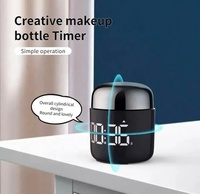 Timer Hitung Mundur Digital Bertenaga Baterai dengan Kontrol Sentuh Ramah Lingkungan, Berbahan Plastik PC Kreatif, LED Berputar, 1-6 Jam untuk Dapur