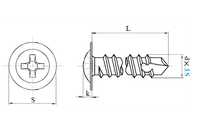 Vis autoperceuses à tête cylindrique en acier au carbone, vis Phillips Tek, vis autoperceuses zinguées pour tôles métalliques, ODM OEM