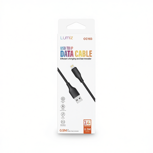 Câble de données USB vers IP Lumiz 0,5 m 3,4 A pour charge rapide et transfert de données - Product Image 3