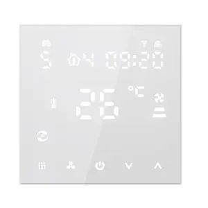 Akıllı ev klima kontrol termostat üreticisi AC90 ~ 240V siyah beyaz Wifi termostat