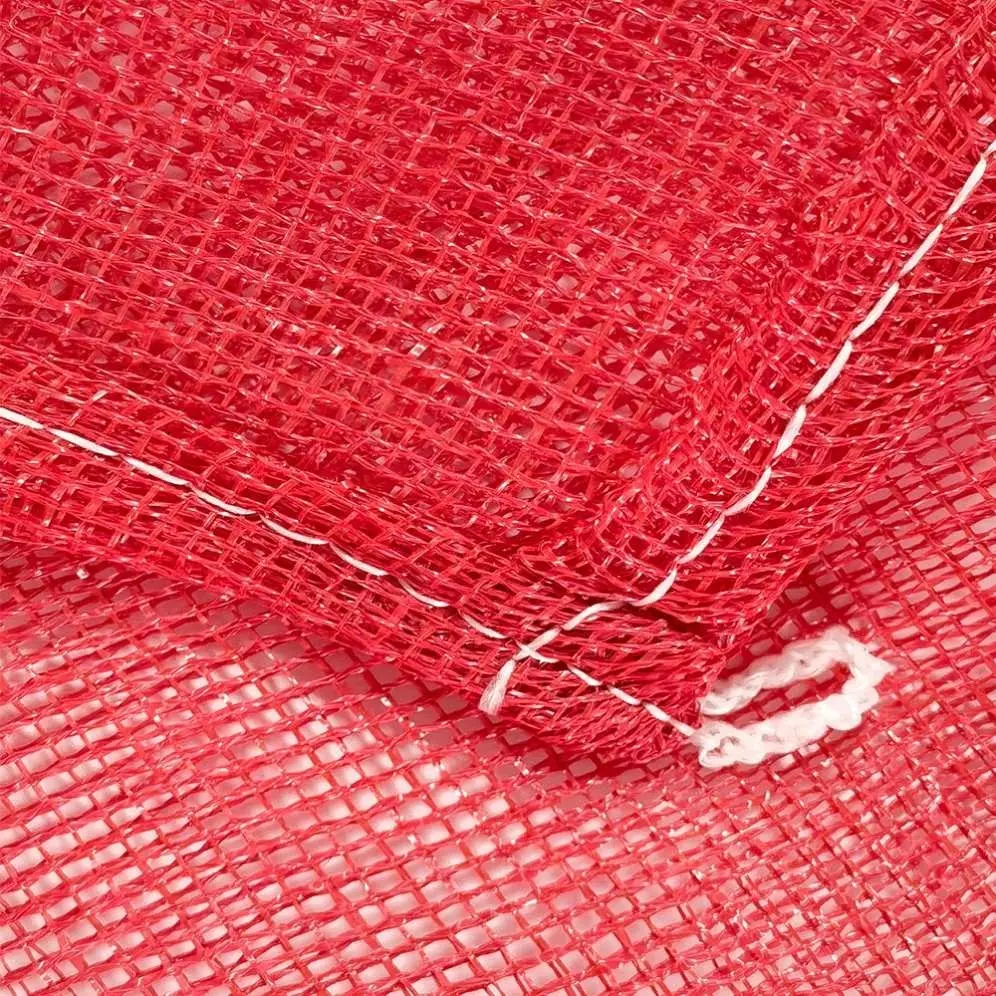 Small MOQ High Quality PP PE Drawstring packaging mesh leno net bag for fruit and vegetable firewood