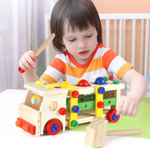 Jouets en bois pour enfants, véhicules détachables, jeux d'<span class=keywords><strong>action</strong></span> et d'entraînement faits à la main, jouets pour garçons - Product Image 2