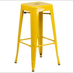 30-Inch Modern Commercial High Steel Bar <strong>Stool</strong> Colorful Industrial Metal <strong>Stack</strong> for Indoor Outdoor for Kitchen Cafe Mall Use - Product Image 1