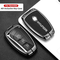 Vente chaude adaptée à la couverture de clé de voiture Hyundai SantaFe de 2013 à 2017 Etui de clé à distance automobile Tucson Métal en alliage de zinc