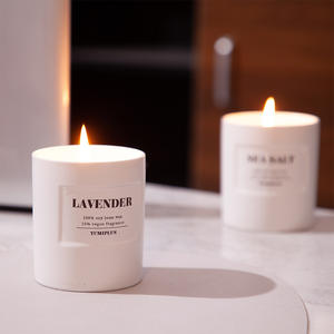 Tymplus – Coffret cadeau de bougies parfumées en cire de soja, en céramique, cylindriques, pour la décoration intérieure - Product Image 2