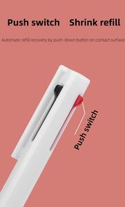 批发促销多功能书写流利中性笔 HOMU 品牌办公学校用定制徽标塑料笔 0.5 毫米 蓝色 红色 - Product Image 3