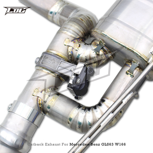 Silencieux d'échappement Catback à montage direct pour Mercedes-Benz GLS63 AMG W166/X166 5.5T 2015-2019 Boska Luxe Titane Poli 1.2mm - Product Image 4