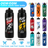 Bouteille d'eau de sport durable en forme de logo personnalisée en usine, adaptée aux sports tels que le football et le basketball