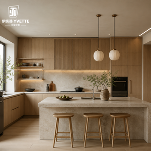Set <span class=keywords><strong>Cucina</strong></span> Ecologico Personalizzato con Mobili a Parete, Installazione Completa Tutto in Uno per Grossisti Internazionali - Product Image 2