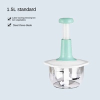 Grand hachoir à viande et coupe-légumes manuel multifonction en plastique avec fonction semi-automatique pour usage domestique