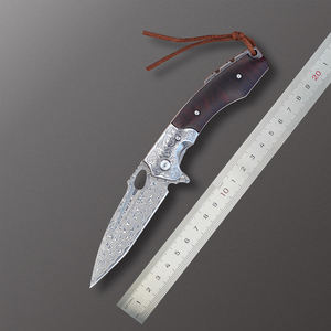 <span class=keywords><strong>Couteau</strong></span> pliant d'autodéfense en relief <span class=keywords><strong>fantaisie</strong></span> damas en acier à haute teneur en carbone avec manche en bois <span class=keywords><strong>couteau</strong></span> de poche VG-10 - Product Image 6