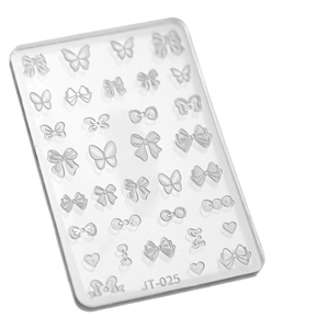 Nail Art Mold <b>Ribbon</b> Bow Butterfly Heart Clear DIY Accessories JT 025 - Product Image 2