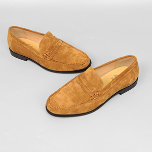 Mocassins pour hommes en cuir véritable à bout rond, à enfiler, respirants, pour le bureau et les occasions formelles, toutes saisons - Product Image 3
