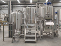Équipement de brassage de bière pour brasserie 5BBL 600 litres, système combiné 3 cuves chauffées à la vapeur avec fermentateur conique en acier inoxydable