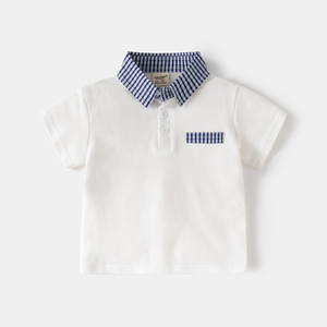 <span class=keywords><strong>Polo</strong></span> Estiva per Bambini in Puro Cotone a Maniche Corte, Stile Coreano Tie-Dye con Colletto Rovesciato, Semplice e Trendy per Ragazzi e Ragazze - Product Image 3
