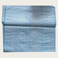 Sacs en polypropylène tissé PP de 50 kg, 100 kg, 120 kg, sacs en polypropylène à rayures blanches et bleues pour l'emballage du maïs, du riz et des engrais