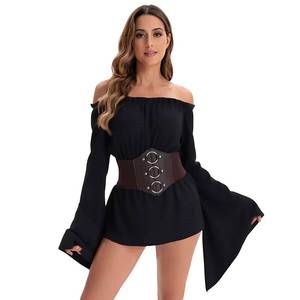 Medieval Vintage <b>Women's</b> <b>Shirt</b> Dropshipping Role Play Costume Halloween Stage Outfit <b>Pirate</b> King Style - Product Image 6