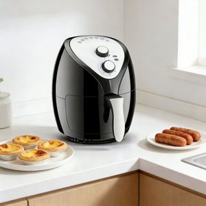 Friteuse à air électrique moderne en plastique 3,5 L, contrôle manuel, carrée, 1200 W, efficacité énergétique, cuisson rapide, réglable, antiadhésive, pour la maison - Product Image 4