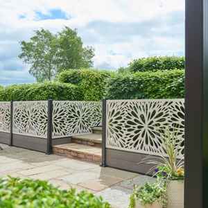 Trang trí vật liệu mới không thấm nước chống cháy hàng rào Panels WPC với WPC hàng rào màn hình cho vườn WPC hàng rào - Product Image 2