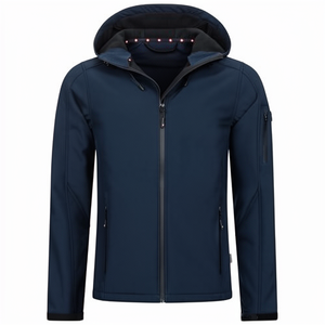 Hot Sale Men's <b>Winter</b> Soft Shell Sports <b>Jacket</b> Customized Logo Zipper Closure <b>Waterproof</b> Windproof Breathable Woven Print - Product Image 1